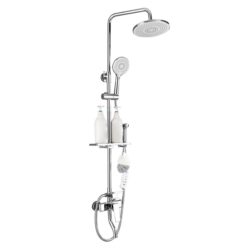 Shower Trim Round Rain Massage Jet Handheld Shower Head System Clearhalo 'Bathroom Remodel & Bathroom Fixtures' 'Home Improvement' 'home_improvement' 'home_improvement_shower_faucets' 'Shower Faucets & Systems' 'shower_faucets' 'Showers & Bathtubs Plumbing' 'Showers & Bathtubs' 6667814