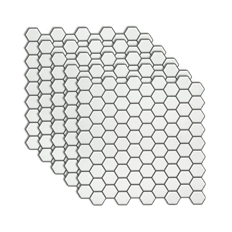 Square Grid Tile-Peel & Stick PVC 12" x 12" Peel & Stick Mosaic Tile 5-Pack White-Black Clearhalo 'Flooring 'Home Improvement' 'home_improvement' 'home_improvement_peel_stick_blacksplash' 'Peel & Stick Backsplash Tile' 'peel_stick_blacksplash' 'Walls & Ceilings' Walls and Ceiling' 6667957