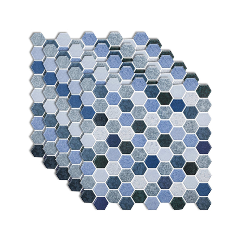 Square Grid Tile-Peel & Stick PVC 12" x 12" Peel & Stick Mosaic Tile 5-Pack Denim Blue Clearhalo 'Flooring 'Home Improvement' 'home_improvement' 'home_improvement_peel_stick_blacksplash' 'Peel & Stick Backsplash Tile' 'peel_stick_blacksplash' 'Walls & Ceilings' Walls and Ceiling' 6667958