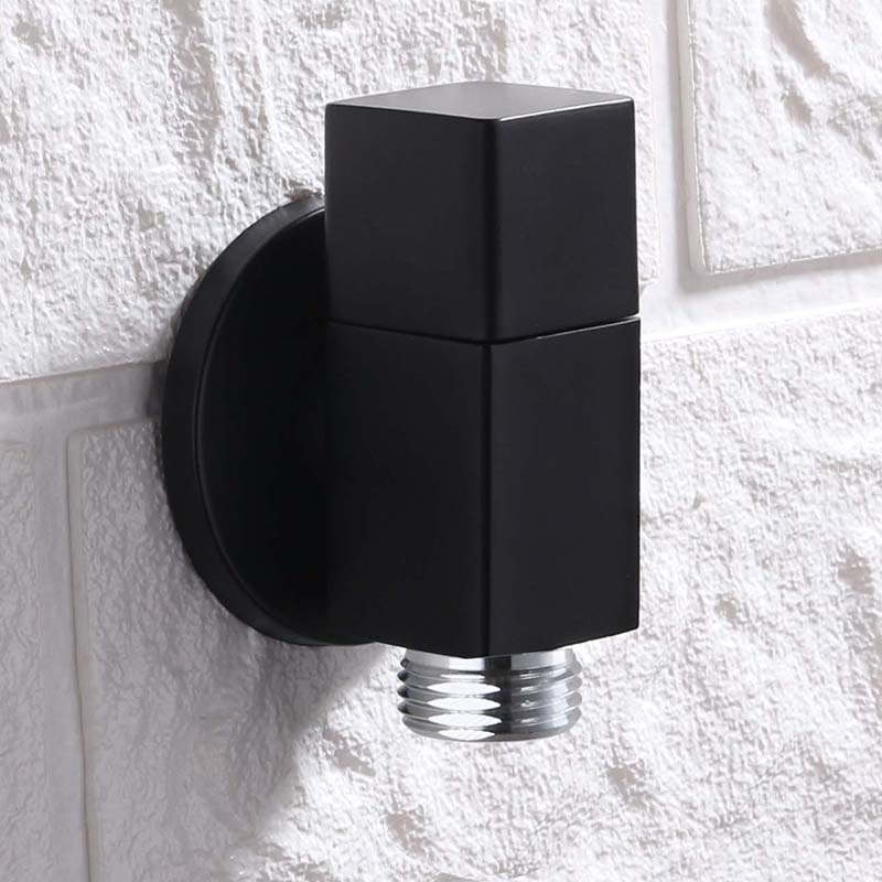 Industrial Wall Mounted Bathroom Faucet Knob Handle Brass Faucet Black Clearhalo 'Bathroom Remodel & Bathroom Fixtures' 'Bathroom Sink Faucets' 'Bathroom Sinks & Faucet Components' 'bathroom_sink_faucets' 'Home Improvement' 'home_improvement' 'home_improvement_bathroom_sink_faucets' 6668272