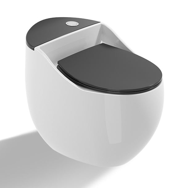 Contemporary One Piece Toilet Bowl Floor Mounted Urine Toilet for Bathroom Black/ White Clearhalo 'Bathroom Remodel & Bathroom Fixtures' 'Home Improvement' 'home_improvement' 'home_improvement_toilets' 'Toilets & Bidets' 'Toilets' 6668808