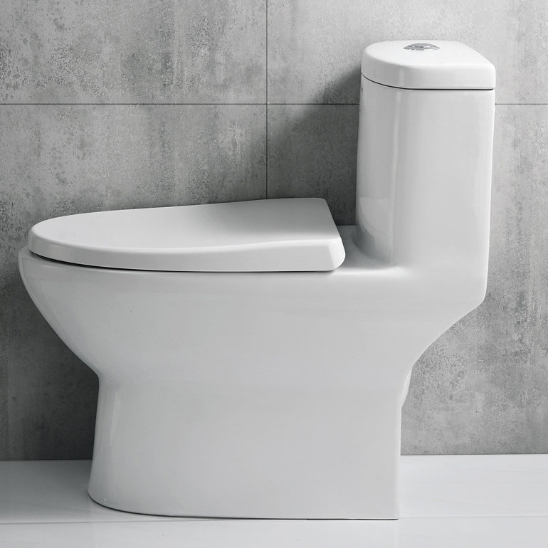 Traditional 1-Piece Toilet White Urine Toilet with Slow Close Seat for Bathroom Clearhalo 'Bathroom Remodel & Bathroom Fixtures' 'Home Improvement' 'home_improvement' 'home_improvement_toilets' 'Toilets & Bidets' 'Toilets' 6668842