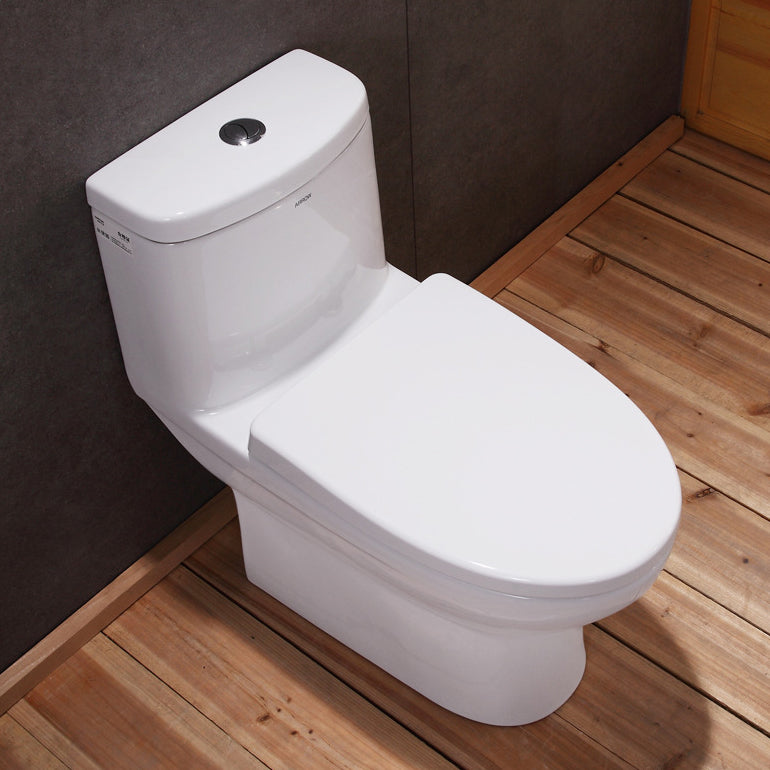 Traditional 1-Piece Toilet White Urine Toilet with Slow Close Seat for Bathroom Plastic 12" Clearhalo 'Bathroom Remodel & Bathroom Fixtures' 'Home Improvement' 'home_improvement' 'home_improvement_toilets' 'Toilets & Bidets' 'Toilets' 6668843