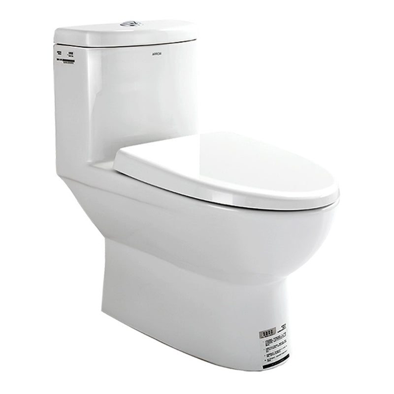 Traditional 1-Piece Toilet White Urine Toilet with Slow Close Seat for Bathroom Plastic 16" Clearhalo 'Bathroom Remodel & Bathroom Fixtures' 'Home Improvement' 'home_improvement' 'home_improvement_toilets' 'Toilets & Bidets' 'Toilets' 6668845