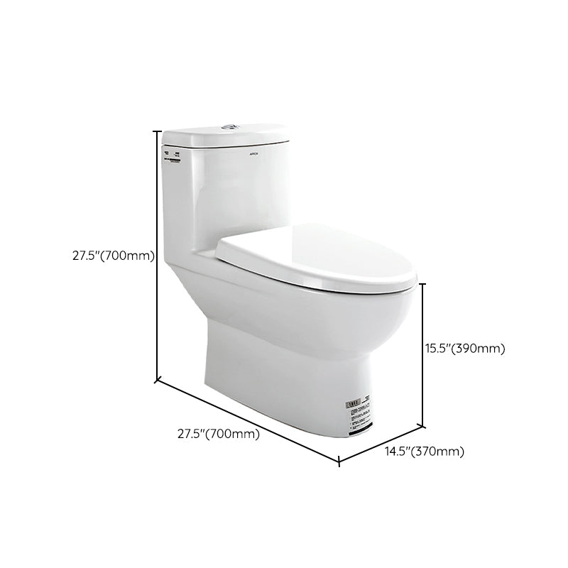 Traditional 1-Piece Toilet White Urine Toilet with Slow Close Seat for Bathroom Clearhalo 'Bathroom Remodel & Bathroom Fixtures' 'Home Improvement' 'home_improvement' 'home_improvement_toilets' 'Toilets & Bidets' 'Toilets' 6668852