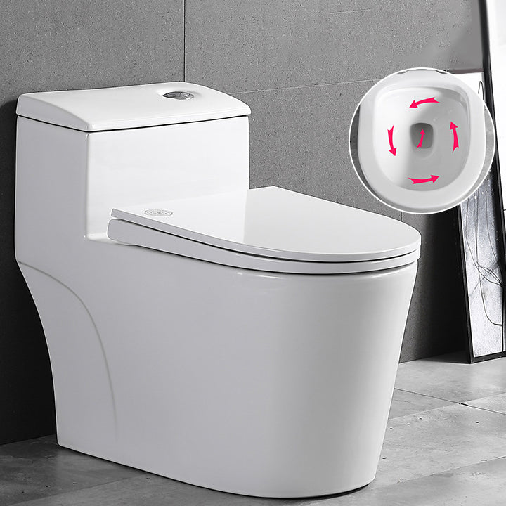 Traditional 1-Piece Toilet Bowl White Urine Toilet with Slow Close Seat for Bathroom 10" Clearhalo 'Bathroom Remodel & Bathroom Fixtures' 'Home Improvement' 'home_improvement' 'home_improvement_toilets' 'Toilets & Bidets' 'Toilets' 6668868
