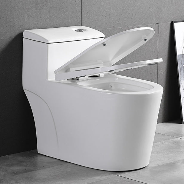 Traditional 1-Piece Toilet Bowl White Urine Toilet with Slow Close Seat for Bathroom 12" Clearhalo 'Bathroom Remodel & Bathroom Fixtures' 'Home Improvement' 'home_improvement' 'home_improvement_toilets' 'Toilets & Bidets' 'Toilets' 6668870