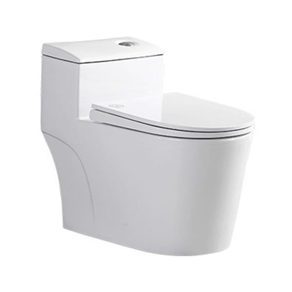 Traditional 1-Piece Toilet Bowl White Urine Toilet with Slow Close Seat for Bathroom Clearhalo 'Bathroom Remodel & Bathroom Fixtures' 'Home Improvement' 'home_improvement' 'home_improvement_toilets' 'Toilets & Bidets' 'Toilets' 6668872