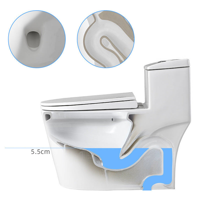 Traditional 1-Piece Toilet Bowl White Urine Toilet with Slow Close Seat for Bathroom Clearhalo 'Bathroom Remodel & Bathroom Fixtures' 'Home Improvement' 'home_improvement' 'home_improvement_toilets' 'Toilets & Bidets' 'Toilets' 6668873
