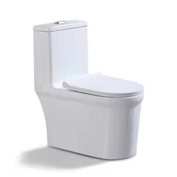 Modern All-In-One Toilet Bowl Floor Mounted White Urine Toilet with Seat for Bathroom 14.8"L x 26.8"W x 30.3"H 12" Clearhalo 'Bathroom Remodel & Bathroom Fixtures' 'Home Improvement' 'home_improvement' 'home_improvement_toilets' 'Toilets & Bidets' 'Toilets' 6668933