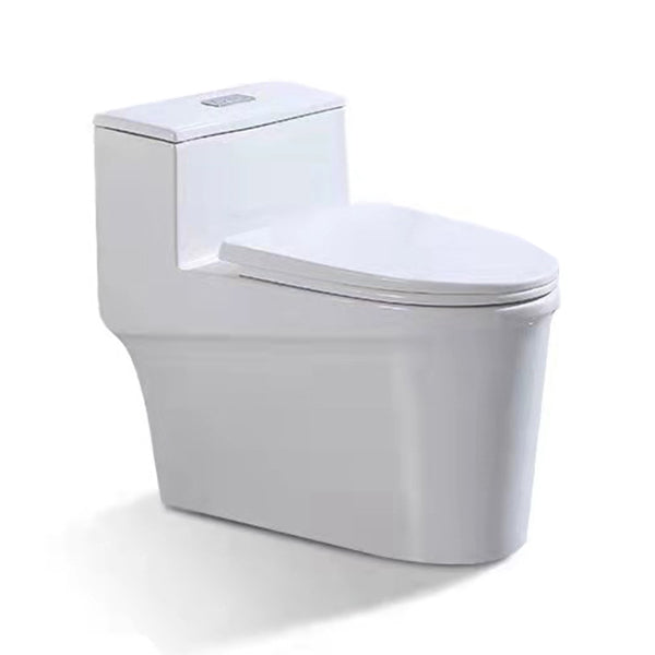 Modern All-In-One Toilet Bowl Floor Mounted White Urine Toilet with Seat for Bathroom 16.9"L x 28.1"W x 24.4"H 12" Clearhalo 'Bathroom Remodel & Bathroom Fixtures' 'Home Improvement' 'home_improvement' 'home_improvement_toilets' 'Toilets & Bidets' 'Toilets' 6668937