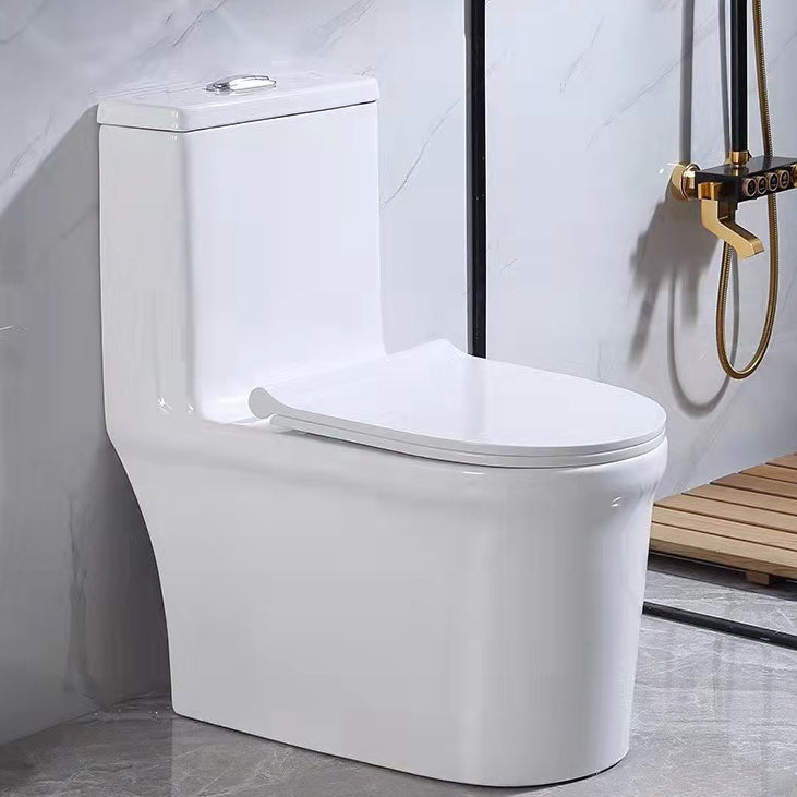 Modern All-In-One Toilet Bowl Floor Mounted White Urine Toilet with Seat for Bathroom 14.8"L x 26.8"W x 30.3"H 16" Clearhalo 'Bathroom Remodel & Bathroom Fixtures' 'Home Improvement' 'home_improvement' 'home_improvement_toilets' 'Toilets & Bidets' 'Toilets' 6668938