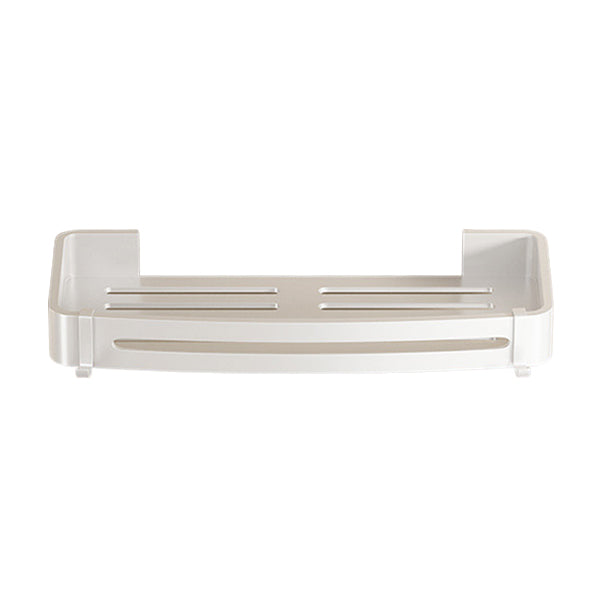 Modern White Finish Bath Shelf Rectangular & Triangle Bathroom Hardware Kit 1.5" 1 Piece Rectangle Clearhalo 'Bathroom Hardware Sets' 'Bathroom Hardware' 'Bathroom Remodel & Bathroom Fixtures' 'bathroom_hardware_sets' 'Home Improvement' 'home_improvement' 'home_improvement_bathroom_hardware_sets' 6675798