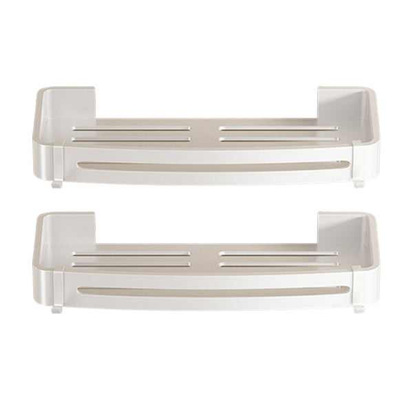 Modern White Finish Bath Shelf Rectangular & Triangle Bathroom Hardware Kit 1.5" 2 Piece Set Rectangle Clearhalo 'Bathroom Hardware Sets' 'Bathroom Hardware' 'Bathroom Remodel & Bathroom Fixtures' 'bathroom_hardware_sets' 'Home Improvement' 'home_improvement' 'home_improvement_bathroom_hardware_sets' 6675801