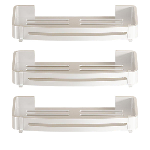 Modern White Finish Bath Shelf Rectangular & Triangle Bathroom Hardware Kit 1.5" 3 Piece Set Rectangle Clearhalo 'Bathroom Hardware Sets' 'Bathroom Hardware' 'Bathroom Remodel & Bathroom Fixtures' 'bathroom_hardware_sets' 'Home Improvement' 'home_improvement' 'home_improvement_bathroom_hardware_sets' 6675805