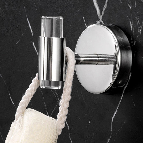 Modern Bathroom Accessory Kit Towel Bar Silver/Gold/Black Bathroom Hardware Clearhalo 'Bathroom Hardware Sets' 'Bathroom Hardware' 'Bathroom Remodel & Bathroom Fixtures' 'bathroom_hardware_sets' 'Home Improvement' 'home_improvement' 'home_improvement_bathroom_hardware_sets' 6675836