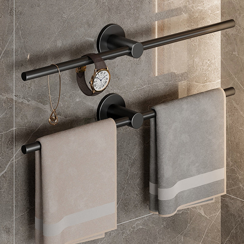 2-Piece Modern Bathroom Accessory Set Stainless Steel Towel Bar Clearhalo 'Bathroom Hardware Sets' 'Bathroom Hardware' 'Bathroom Remodel & Bathroom Fixtures' 'bathroom_hardware_sets' 'Home Improvement' 'home_improvement' 'home_improvement_bathroom_hardware_sets' 6675899