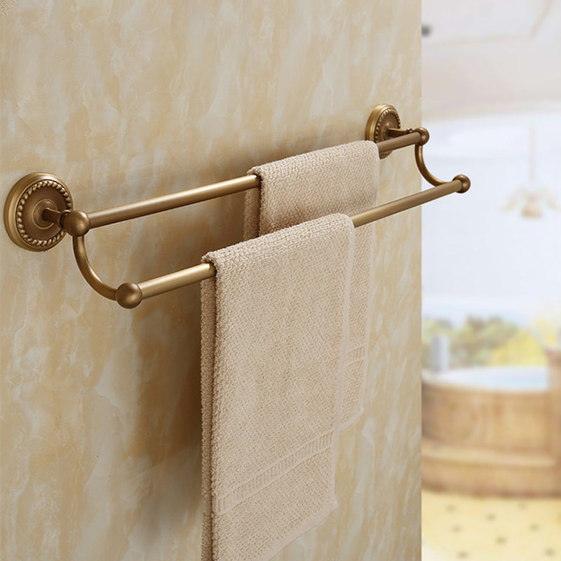 5-Piece Traditional Bathroom Accessory As Individual Or As a Set in Brushed Brass Clearhalo 'Bathroom Hardware Sets' 'Bathroom Hardware' 'Bathroom Remodel & Bathroom Fixtures' 'bathroom_hardware_sets' 'Home Improvement' 'home_improvement' 'home_improvement_bathroom_hardware_sets' 6675933