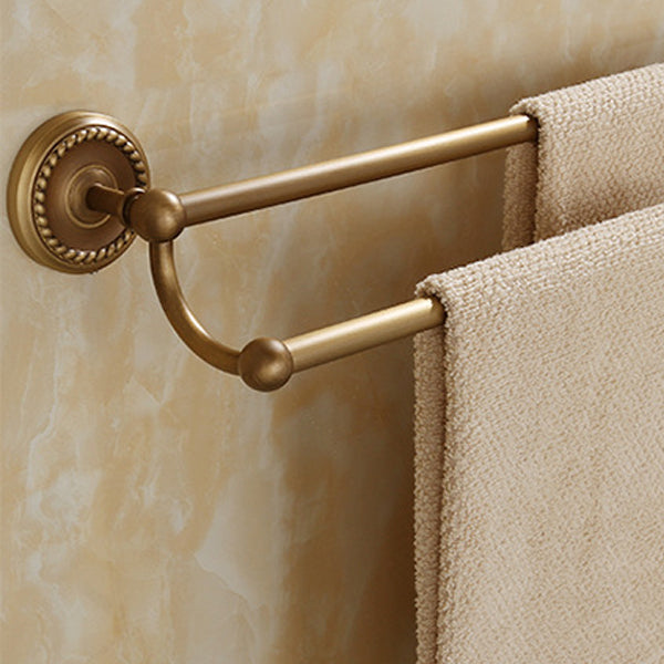 5-Piece Traditional Bathroom Accessory As Individual Or As a Set in Brushed Brass Clearhalo 'Bathroom Hardware Sets' 'Bathroom Hardware' 'Bathroom Remodel & Bathroom Fixtures' 'bathroom_hardware_sets' 'Home Improvement' 'home_improvement' 'home_improvement_bathroom_hardware_sets' 6675955