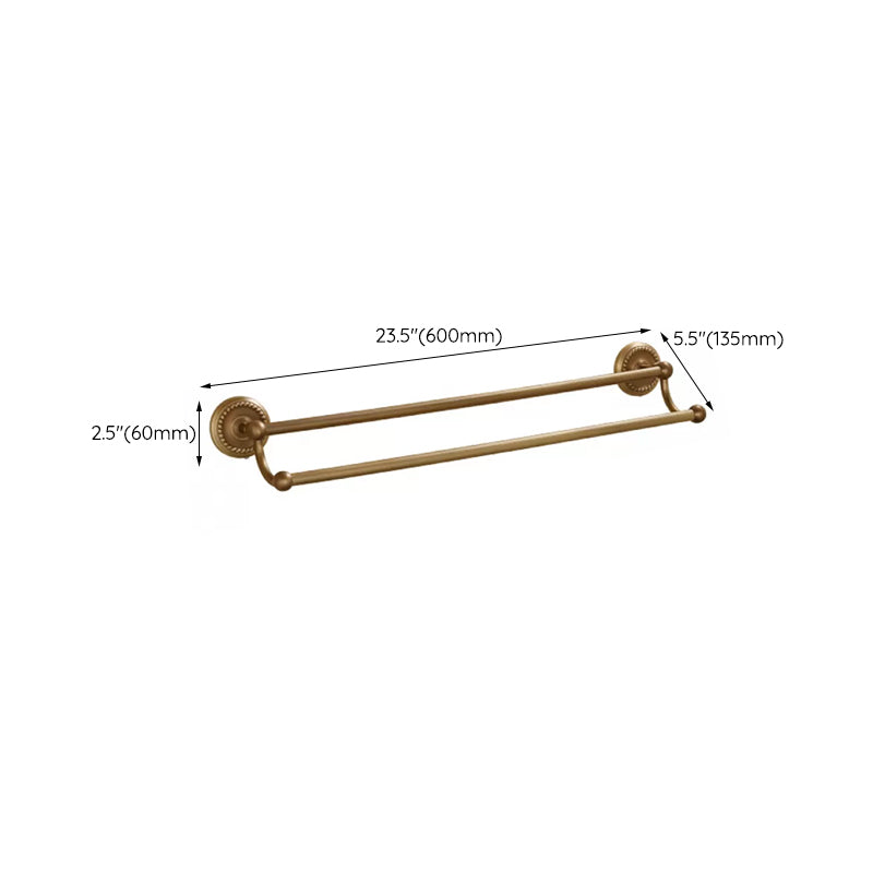 5-Piece Traditional Bathroom Accessory As Individual Or As a Set in Brushed Brass Clearhalo 'Bathroom Hardware Sets' 'Bathroom Hardware' 'Bathroom Remodel & Bathroom Fixtures' 'bathroom_hardware_sets' 'Home Improvement' 'home_improvement' 'home_improvement_bathroom_hardware_sets' 6675987