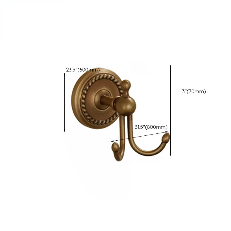 5-Piece Traditional Bathroom Accessory As Individual Or As a Set in Brushed Brass Clearhalo 'Bathroom Hardware Sets' 'Bathroom Hardware' 'Bathroom Remodel & Bathroom Fixtures' 'bathroom_hardware_sets' 'Home Improvement' 'home_improvement' 'home_improvement_bathroom_hardware_sets' 6675992
