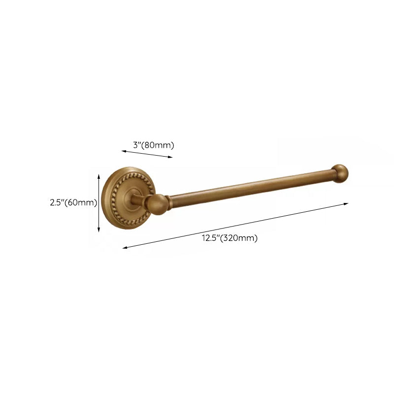 5-Piece Traditional Bathroom Accessory As Individual Or As a Set in Brushed Brass Clearhalo 'Bathroom Hardware Sets' 'Bathroom Hardware' 'Bathroom Remodel & Bathroom Fixtures' 'bathroom_hardware_sets' 'Home Improvement' 'home_improvement' 'home_improvement_bathroom_hardware_sets' 6675993