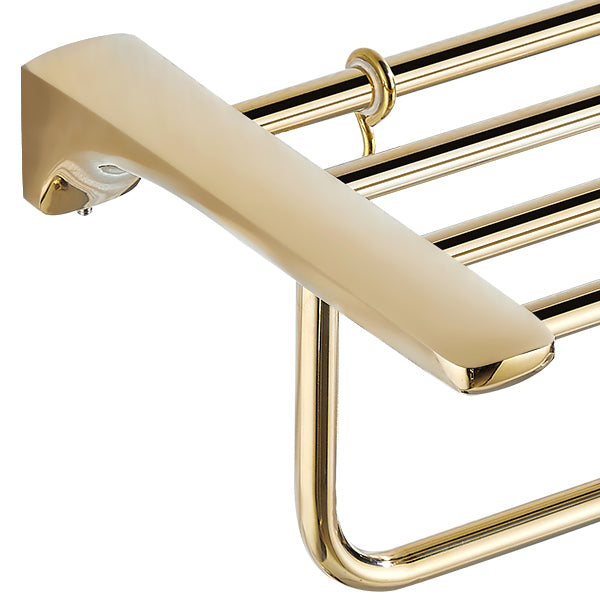 Traditional Bathroom Hardware Gold Bath Shelf Bathroom Accessory Kit Clearhalo 'Bathroom Hardware Sets' 'Bathroom Hardware' 'Bathroom Remodel & Bathroom Fixtures' 'bathroom_hardware_sets' 'Home Improvement' 'home_improvement' 'home_improvement_bathroom_hardware_sets' 6676022