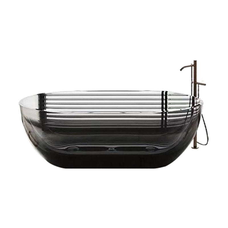 Modern Acrylic Ellipse Bathtub Freestanding Soaking Bathtub with Drain Bath Tub Clearhalo 'Bathroom Remodel & Bathroom Fixtures' 'Bathtubs' 'Home Improvement' 'home_improvement' 'home_improvement_bathtubs' 'Showers & Bathtubs' 6676472