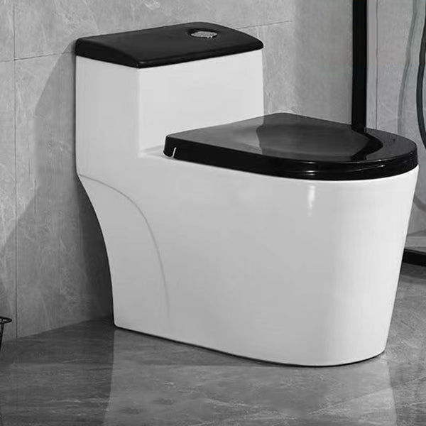 Modern 1-Piece Toilet Bowl Floor Mount White Urine Toilet for Washroom 15"L x 28"W x 24"H Black Clearhalo 'Bathroom Remodel & Bathroom Fixtures' 'Home Improvement' 'home_improvement' 'home_improvement_toilets' 'Toilets & Bidets' 'Toilets' 6676839