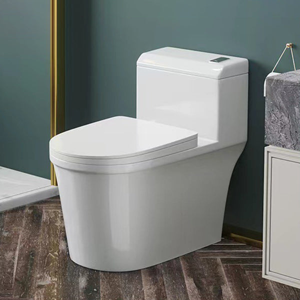 Modern 1-Piece Toilet Floor Mounted White Urine Toilet with Slow Close Seat for Bathroom 15"L x 28"W x 26"H 16" Clearhalo 'Bathroom Remodel & Bathroom Fixtures' 'Home Improvement' 'home_improvement' 'home_improvement_toilets' 'Toilets & Bidets' 'Toilets' 6676891