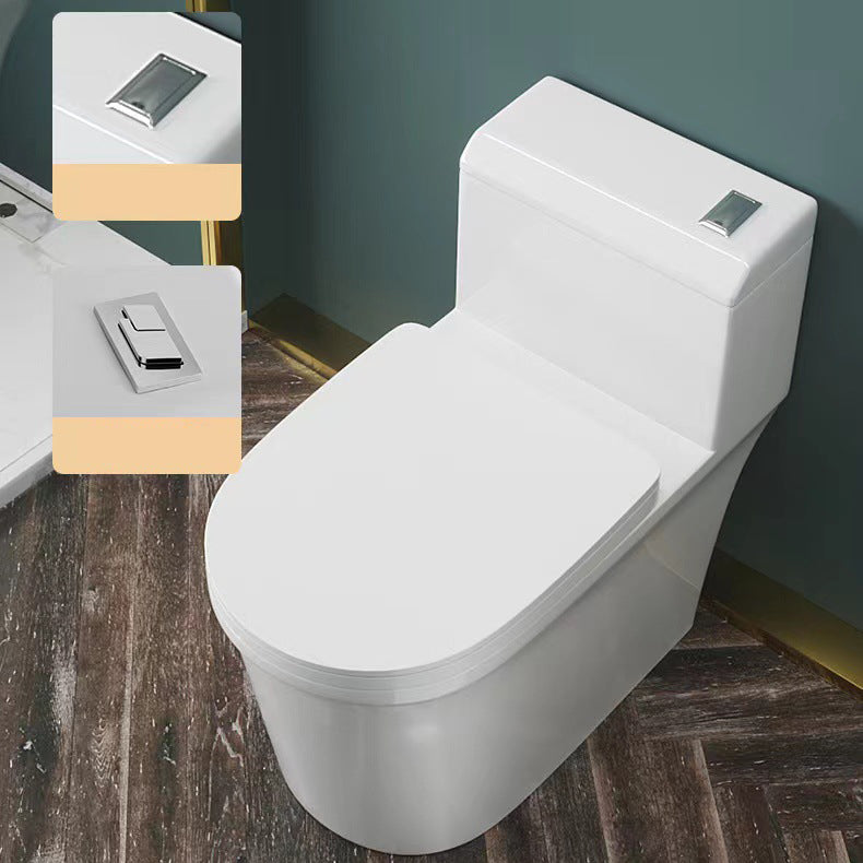 Modern 1-Piece Toilet Floor Mounted White Urine Toilet with Slow Close Seat for Bathroom 15"L x 28"W x 26"H 14" Clearhalo 'Bathroom Remodel & Bathroom Fixtures' 'Home Improvement' 'home_improvement' 'home_improvement_toilets' 'Toilets & Bidets' 'Toilets' 6676894