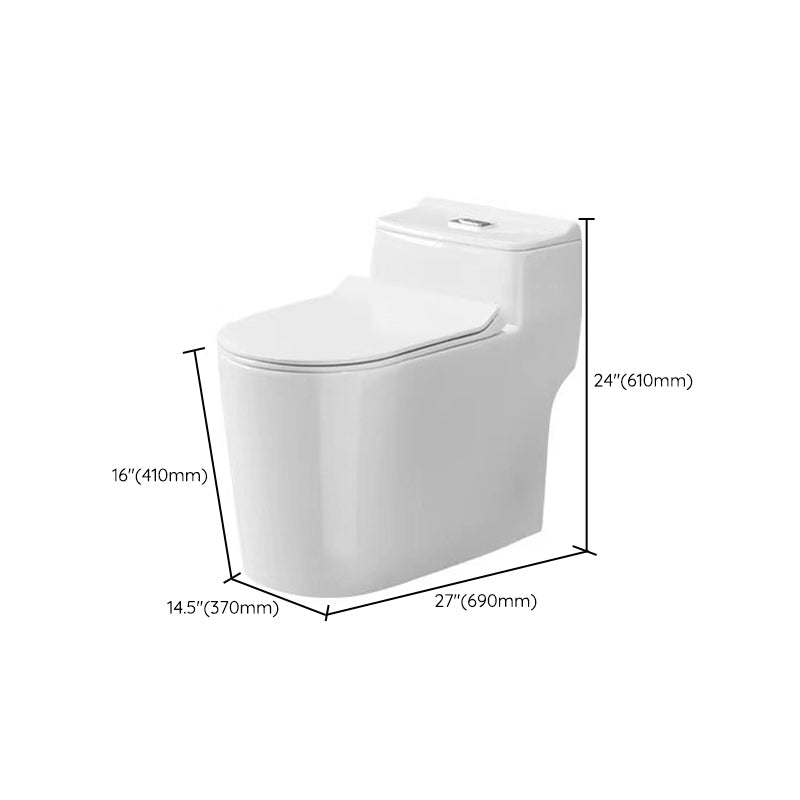 Modern 1-Piece Toilet Floor Mounted White Urine Toilet with Slow Close Seat for Bathroom Clearhalo 'Bathroom Remodel & Bathroom Fixtures' 'Home Improvement' 'home_improvement' 'home_improvement_toilets' 'Toilets & Bidets' 'Toilets' 6676914