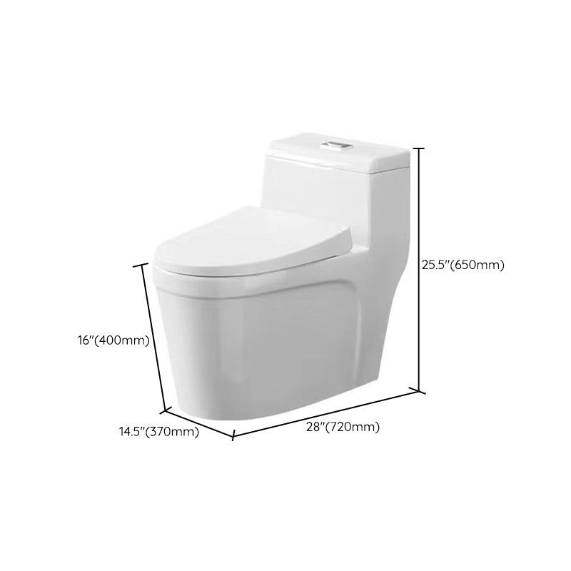 Modern 1-Piece Toilet Floor Mounted White Urine Toilet with Slow Close Seat for Bathroom Clearhalo 'Bathroom Remodel & Bathroom Fixtures' 'Home Improvement' 'home_improvement' 'home_improvement_toilets' 'Toilets & Bidets' 'Toilets' 6676915