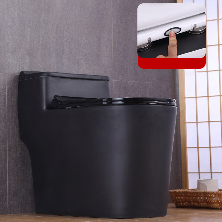 Traditional All-In-One Toilet Bowl Floor Mounted Urine Toilet with Seat for Bathroom 15"L x 27"W x 24"H Black 16" Clearhalo 'Bathroom Remodel & Bathroom Fixtures' 'Home Improvement' 'home_improvement' 'home_improvement_toilets' 'Toilets & Bidets' 'Toilets' 6676945