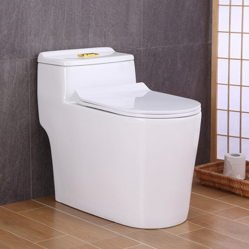 Traditional All-In-One Toilet Bowl Floor Mounted Urine Toilet with Seat for Bathroom 15"L x 27"W x 24"H White 12" Clearhalo 'Bathroom Remodel & Bathroom Fixtures' 'Home Improvement' 'home_improvement' 'home_improvement_toilets' 'Toilets & Bidets' 'Toilets' 6676950