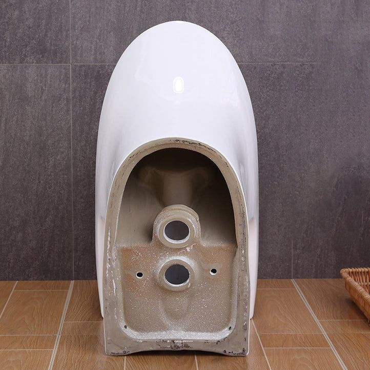 Traditional All-In-One Toilet Bowl Floor Mounted Urine Toilet with Seat for Bathroom Clearhalo 'Bathroom Remodel & Bathroom Fixtures' 'Home Improvement' 'home_improvement' 'home_improvement_toilets' 'Toilets & Bidets' 'Toilets' 6676956