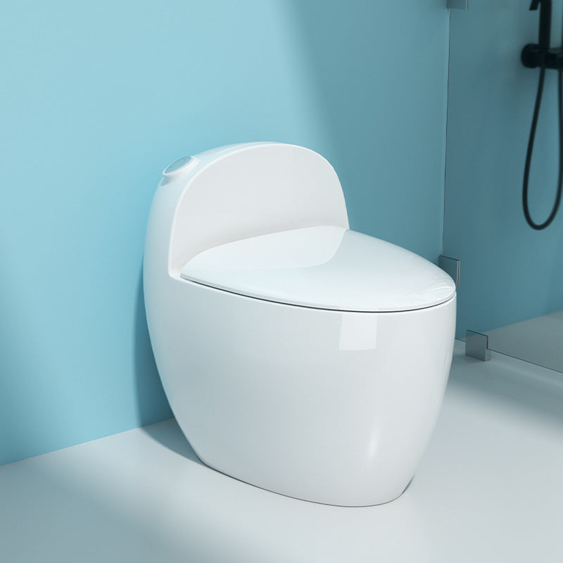 Floor Mount Flush Toilet Concealed Tank Modern One-Piece Toilet with Slow Close Seat White 16" Clearhalo 'Bathroom Remodel & Bathroom Fixtures' 'Home Improvement' 'home_improvement' 'home_improvement_toilets' 'Toilets & Bidets' 'Toilets' 6677010