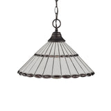 Brown/Green Hand Cut Glass Tapered Suspension Lamp Tiffany-Style 1 Head Pendant Light Fixture Clearhalo 'Ceiling Lights' 'Industrial' 'Middle Century Pendants' 'Pendant Lights' 'Pendants' 'Tiffany close to ceiling' 'Tiffany Pendants' 'Tiffany' Lighting' 66796