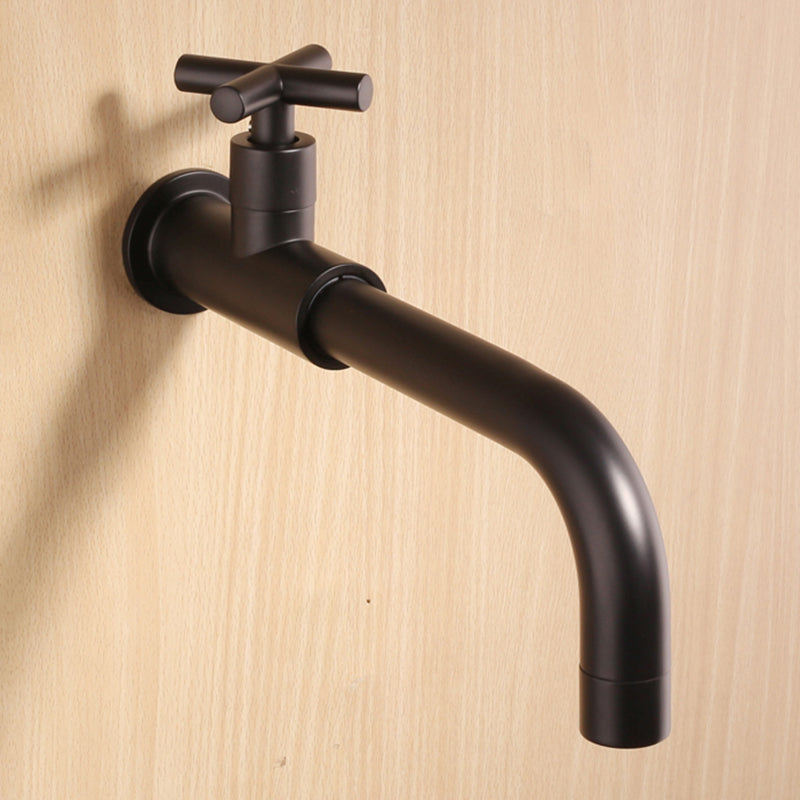 Contemporary Wall Mounted Bathroom Faucet Cross Handle Solid Brass Faucet Negro Clearhalo 'bathroom_sink_faucets' 'Conjunta de Baño y Conjunta de Grifo' 'Coronamiento de Baño y Dispositivo de Baño' 'Grifo del lavabo del baño' 'Hogar' 'home_improvement' 'home_improvement_bathroom_sink_faucets' 'Mejoras para el hogar' 6680752