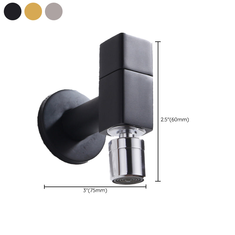 Contemporary Wall Mounted Bathroom Faucet Knob Handle Brass Faucet Clearhalo 'bathroom_sink_faucets' 'Conjunta de Baño y Conjunta de Grifo' 'Coronamiento de Baño y Dispositivo de Baño' 'Grifo del lavabo del baño' 'Hogar' 'home_improvement' 'home_improvement_bathroom_sink_faucets' 'Mejoras para el hogar' 6680793