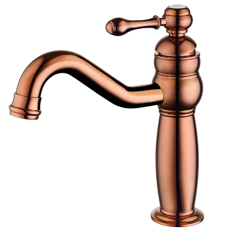 Traditional Centerset Faucet Lever Handles Gooseneck Arc Solid Brass Faucet Clearhalo 'Bathroom Remodel & Bathroom Fixtures' 'Bathroom Sink Faucets' 'Bathroom Sinks & Faucet Components' 'bathroom_sink_faucets' 'Home Improvement' 'home_improvement' 'home_improvement_bathroom_sink_faucets' 6680801