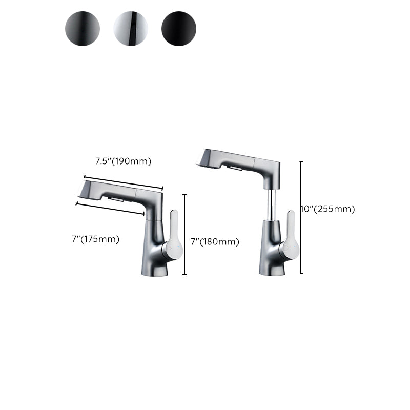 Contemporary Sink Faucet Plian Low Arc Brass Centerset Lavatory Faucet Clearhalo 'Bathroom Remodel & Bathroom Fixtures' 'Bathroom Sink Faucets' 'Bathroom Sinks & Faucet Components' 'bathroom_sink_faucets' 'Home Improvement' 'home_improvement' 'home_improvement_bathroom_sink_faucets' 6680884