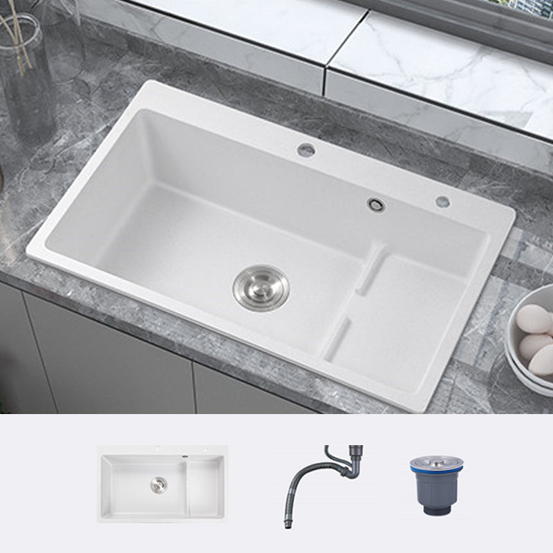 Modern Style Kitchen Sink Quartz Kitchen Sink with Basket Strainer Sink Only None Clearhalo 'Home Improvement' 'home_improvement' 'home_improvement_kitchen_sinks' 'Kitchen Remodel & Kitchen Fixtures' 'Kitchen Sinks & Faucet Components' 'Kitchen Sinks' 'kitchen_sinks' 6681242