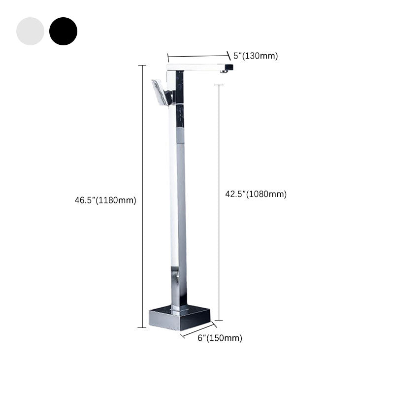 Contemporary Style Freestanding Bathtub Faucet Floor Mounted Freestanding Tub Filler Clearhalo 'Bathroom Remodel & Bathroom Fixtures' 'Bathtub Faucets' 'bathtub_faucets' 'Home Improvement' 'home_improvement' 'home_improvement_bathtub_faucets' 6681578