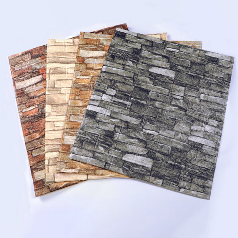 Farmhouse Wall Plank 3D Brick Bathroom Living Room Wall Panels Set of 2 Clearhalo 'Flooring 'Home Improvement' 'home_improvement' 'home_improvement_wall_paneling' 'Wall Paneling' 'wall_paneling' 'Walls & Ceilings' Walls and Ceiling' 6682029