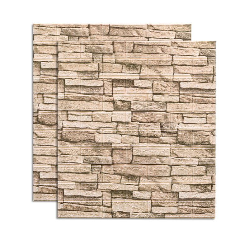 Farmhouse Wall Plank 3D Brick Bathroom Living Room Wall Panels Set of 2 White 0.18"H Clearhalo 'Flooring 'Home Improvement' 'home_improvement' 'home_improvement_wall_paneling' 'Wall Paneling' 'wall_paneling' 'Walls & Ceilings' Walls and Ceiling' 6682032