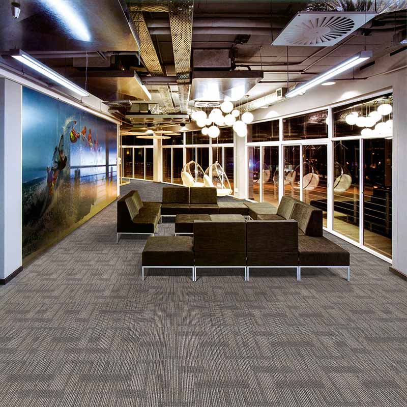 Office Level Loop Carpet Tile Dark Color Fade Resistant Loose Lay Indoor Carpet Tiles Dark Wood 129.2 sq ft. - 48 Pieces Asphalt Clearhalo 'Carpet Tiles & Carpet Squares' 'carpet_tiles_carpet_squares' 'Flooring 'Home Improvement' 'home_improvement' 'home_improvement_carpet_tiles_carpet_squares' Walls and Ceiling' 6682182