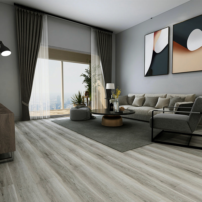 Modern Laminate Floor Wood Click-Lock Mildew Resistant Laminate Plank Flooring Silver/Gray Clearhalo 'Flooring 'Home Improvement' 'home_improvement' 'home_improvement_laminate_flooring' 'Laminate Flooring' 'laminate_flooring' Walls and Ceiling' 6682355