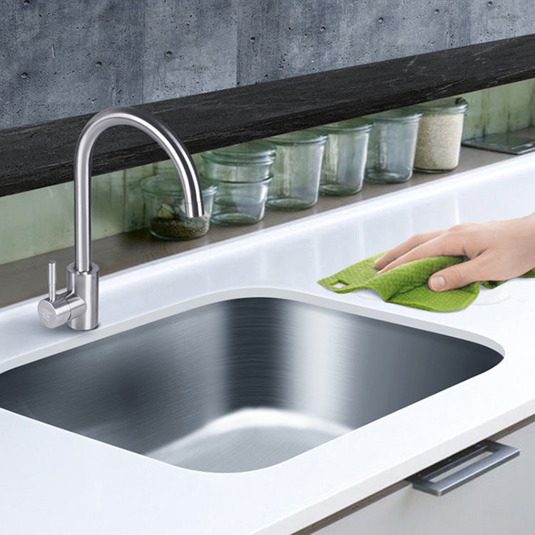 Modern Style Kitchen Sink Stainless Steel Kitchen Sink with Oval Shape Clearhalo 'Home Improvement' 'home_improvement' 'home_improvement_kitchen_sinks' 'Kitchen Remodel & Kitchen Fixtures' 'Kitchen Sinks & Faucet Components' 'Kitchen Sinks' 'kitchen_sinks' 6683557