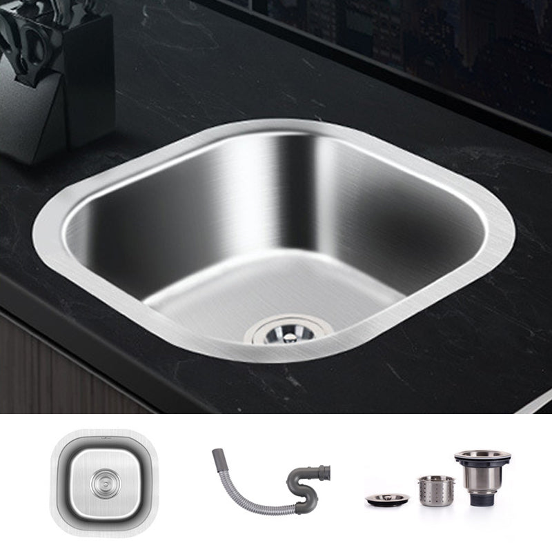 Modern Style Kitchen Sink Stainless Steel Kitchen Sink with Oval Shape 13"L x 11"W x 7"H Sink Only None Clearhalo 'Home Improvement' 'home_improvement' 'home_improvement_kitchen_sinks' 'Kitchen Remodel & Kitchen Fixtures' 'Kitchen Sinks & Faucet Components' 'Kitchen Sinks' 'kitchen_sinks' 6683566